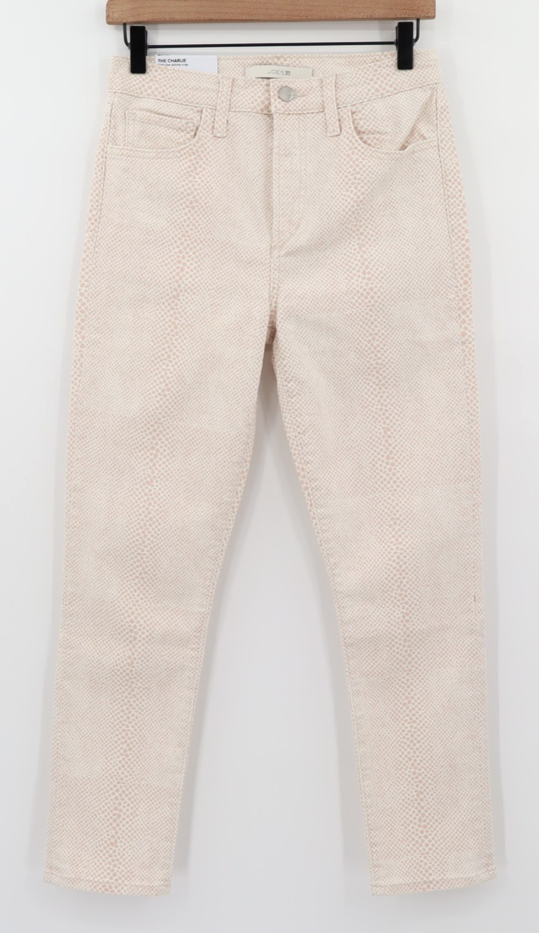 Joe's Jeans NWT The Charlie High Rise 28x25 Skinny Crop Meadow Snake